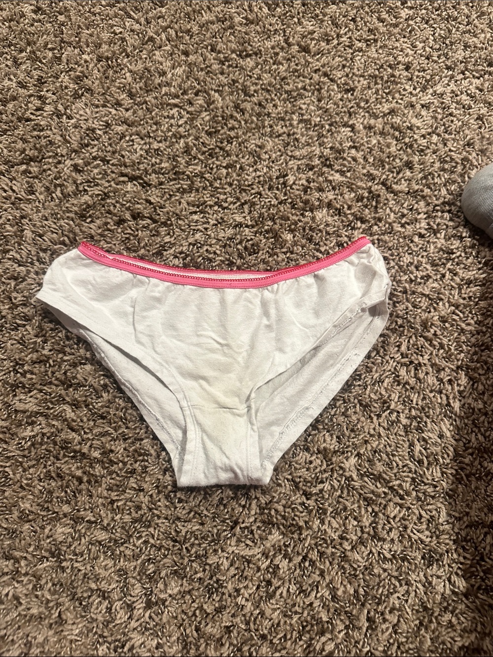 Carter's White Girls' Bikini Briefs with Pink Waistband